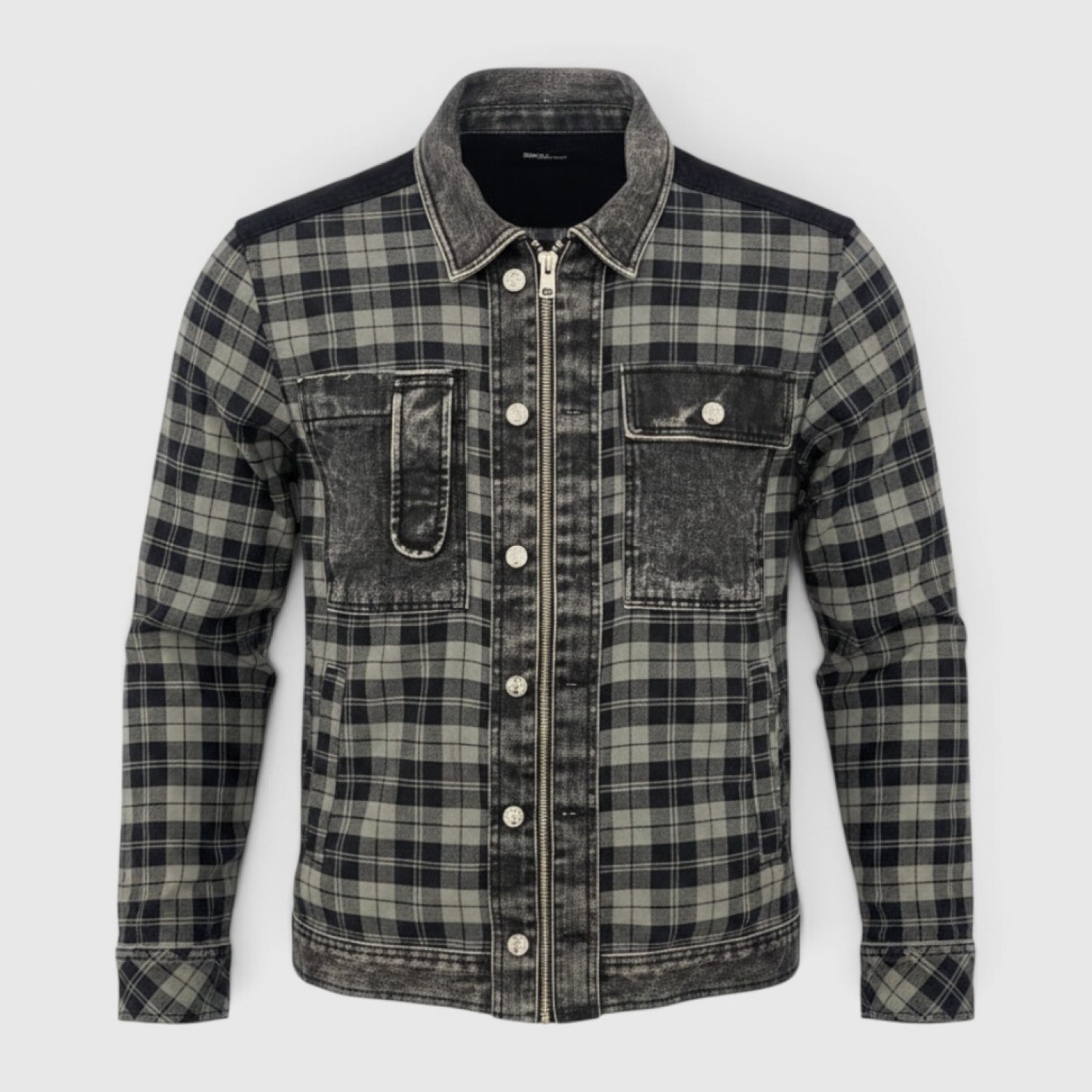 Ανδρικό Καρό Overshirt Jacket Μαύρο / Γκρι / Pre-Owned